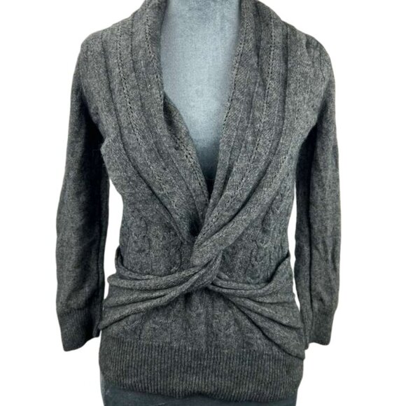 Aphorism Women's Medium Cable Knit Sweater Angora Rabbit Hair & Wool Blend - Picture 15 of 15